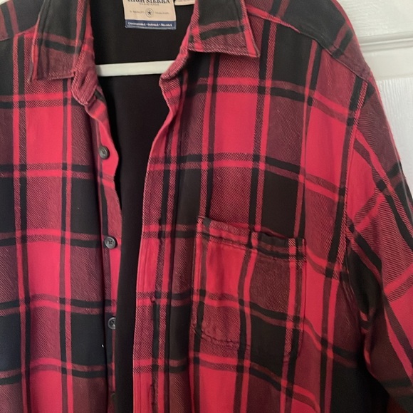 High Sierra Jacket Shacket Flannel Fleece Large red plaid - Picture 6 of 9